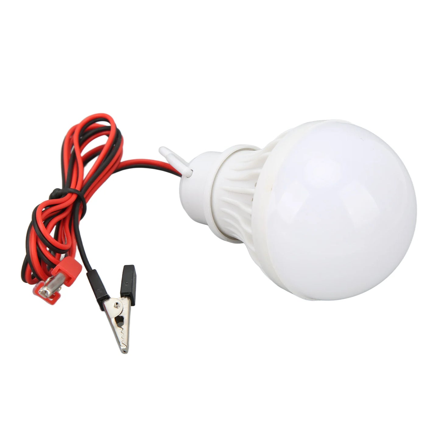 Linterna LED para tienda de campaña, bombilla de emergencia de plástico para exteriores con gancho para senderismo, pesca, bombilla colgante para tienda de campaña de 12V y 5W