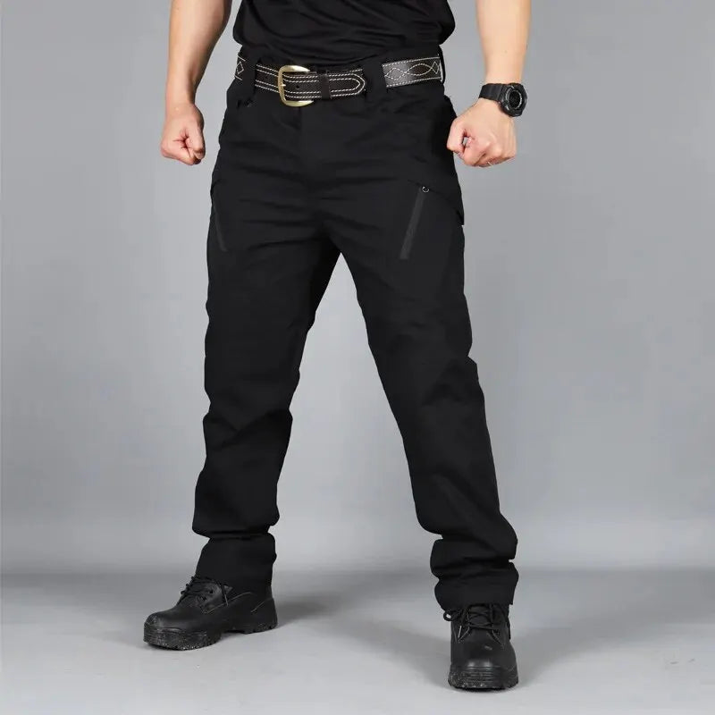 Pantalones tácticos militares Cargo para hombre, pantalones impermeables, pantalones casuales, resistentes al desgaste, con múltiples bolsillos, para senderismo al aire libre, pantalones de trabajo para hombre