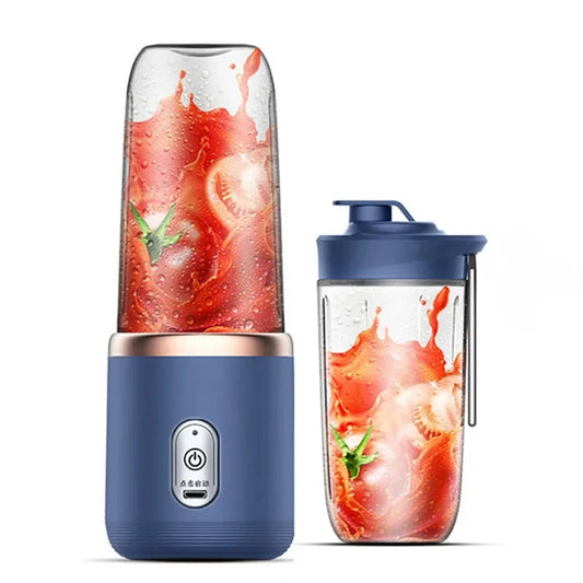 Licuadora portÃƒÂ¡til de zumo de frutas, minibotella elÃƒÂ©ctrica Personal de verano para el hogar, mÃƒÂ¡quina exprimidora de 6 cuchillas, taza para Cocina