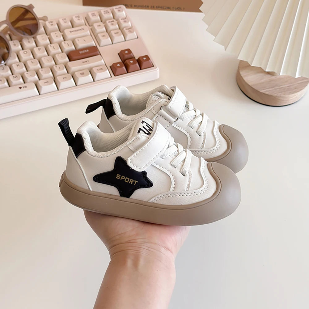 Zapatos deportivos de otoño para niños, zapatillas de deporte de moda para niño y niña, zapatillas ergonómicas de suela blanda para chico, zapatos para niño 2025
