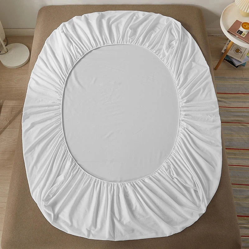 Sábana bajera 100% de algodón con bandas elásticas, fundas de colchón ajustables antideslizantes para cama individual, doble, King y Queen, 140/160/200CM
