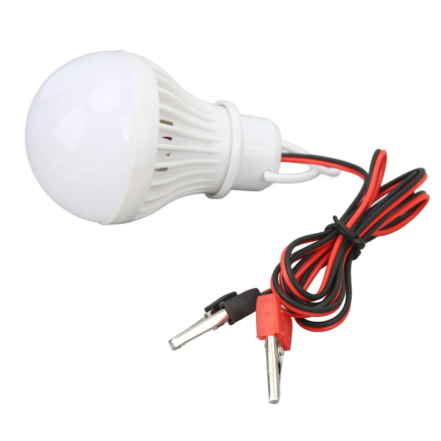 Linterna LED para tienda de campaña, bombilla de emergencia de plástico para exteriores con gancho para senderismo, pesca, bombilla colgante para tienda de campaña de 12V y 5W
