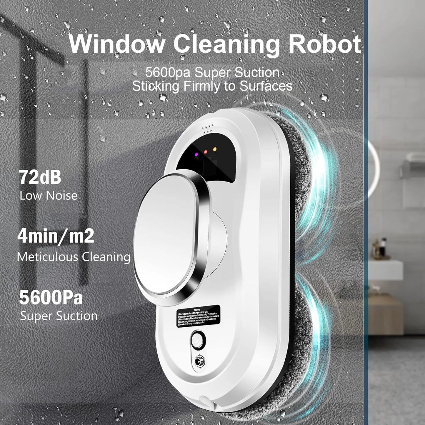 Robot aspirador inteligente para limpieza de ventanas, limpiador de ventanas eléctrico, Limpiacristales, Control remoto para el hogar