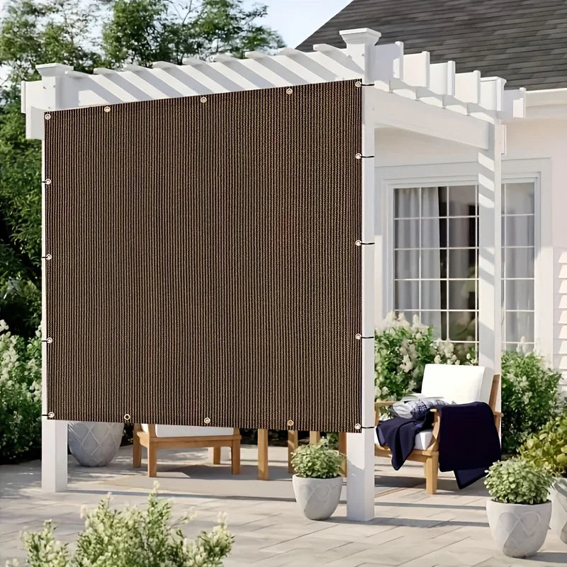 Toldo de protección UV marrón duradero, red parasol para exteriores, varios tamaños disponibles para viajes, picnics y piscinas