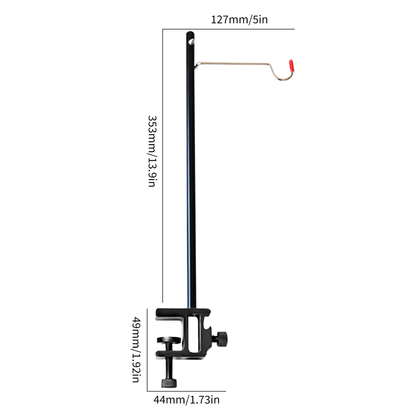 Poste de Luz Portátil para acampar y Clip de escritorio, soporte de aleación de aluminio para exteriores, soporte de luz de campamento de altura ajustable para acampar al aire libre