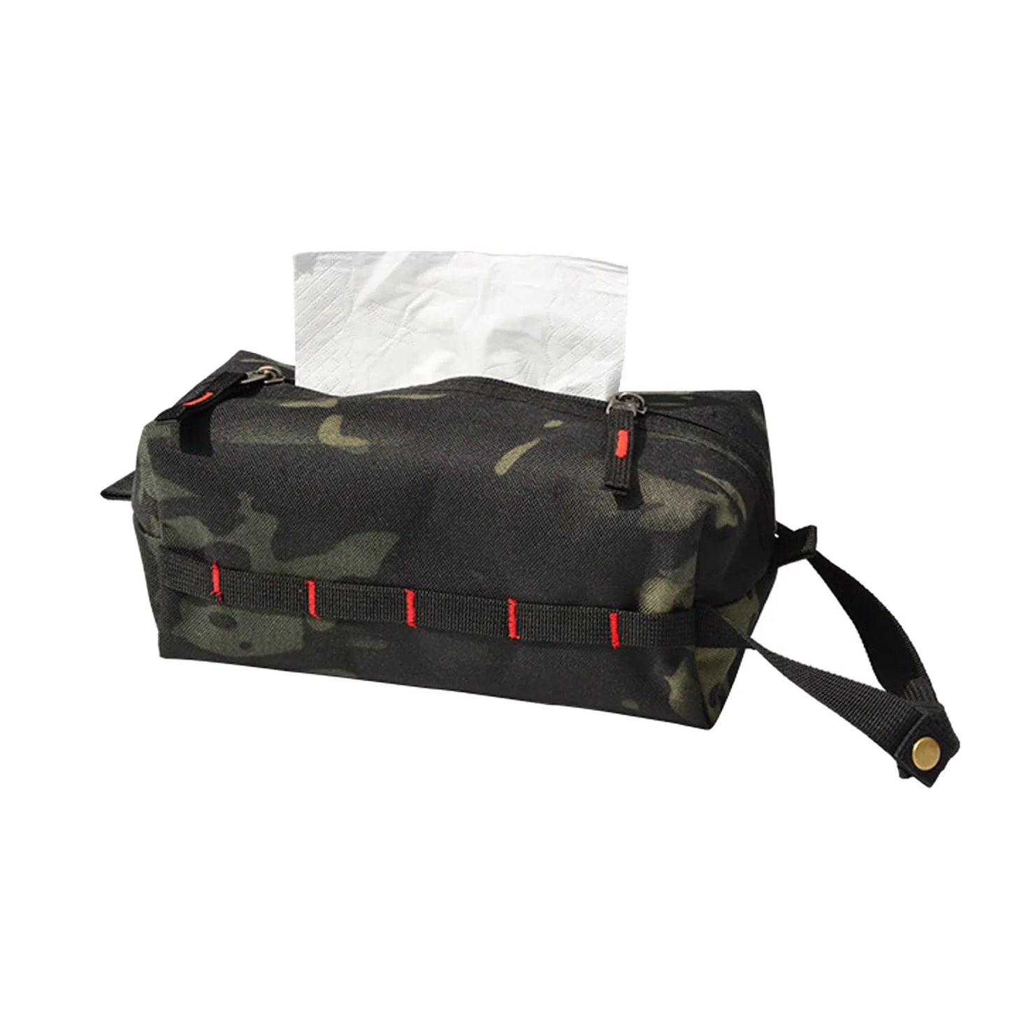 Caja de pañuelos húmedos para exteriores, dispensador de toallitas húmedas de papel de lona, almacenamiento colgante para accesorios de Camping al aire libre