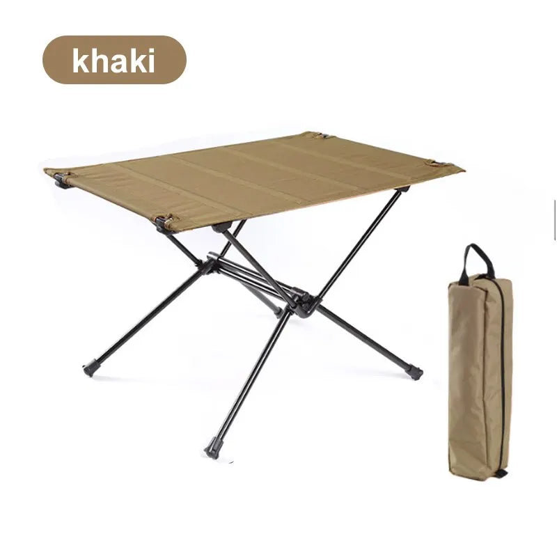 WESTTUNE-mesa plegable para acampar, mesa enrollable portátil de aleación de aluminio, ligera, 1680D, Oxford, para Picnic al aire libre