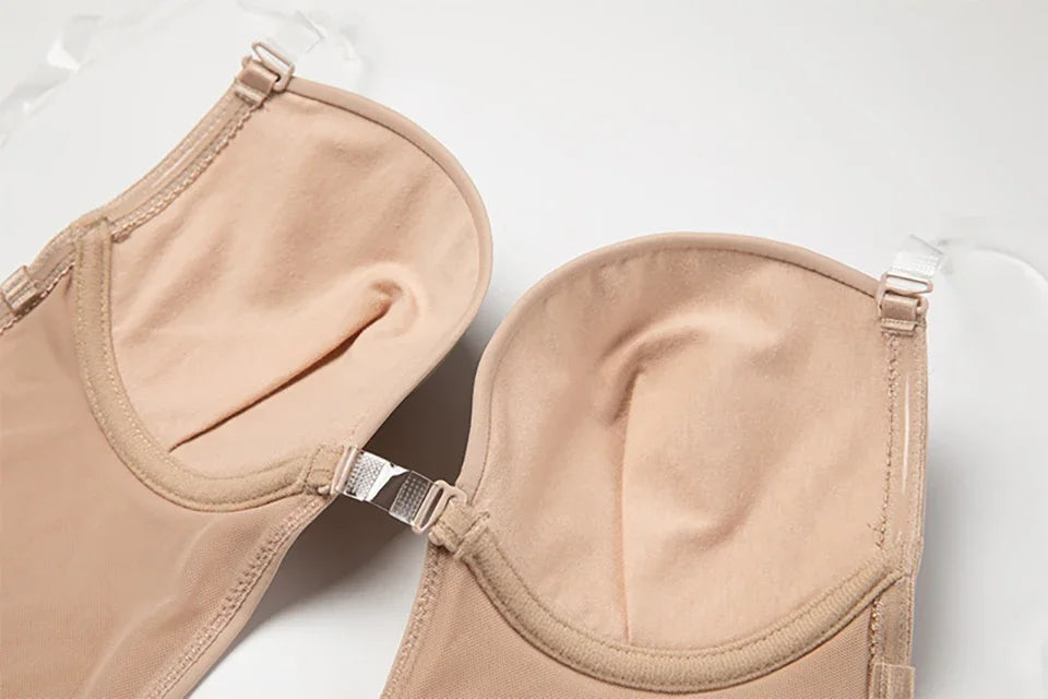 Sujetador moldeador de cuerpo completo para mujer, Body sin espalda, Tanga, moldeadores invisibles, Control de barriga, fajas, funda, ropa interior adelgazante