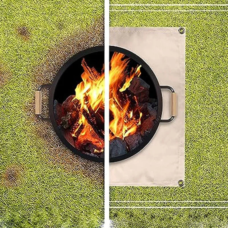 Alfombra de protección contra incendios para barbacoa, estera para acampar, Picnic, barbacoa, planchado de alta temperatura, alfombra ignífuga para exteriores e interiores, 1 ud.
