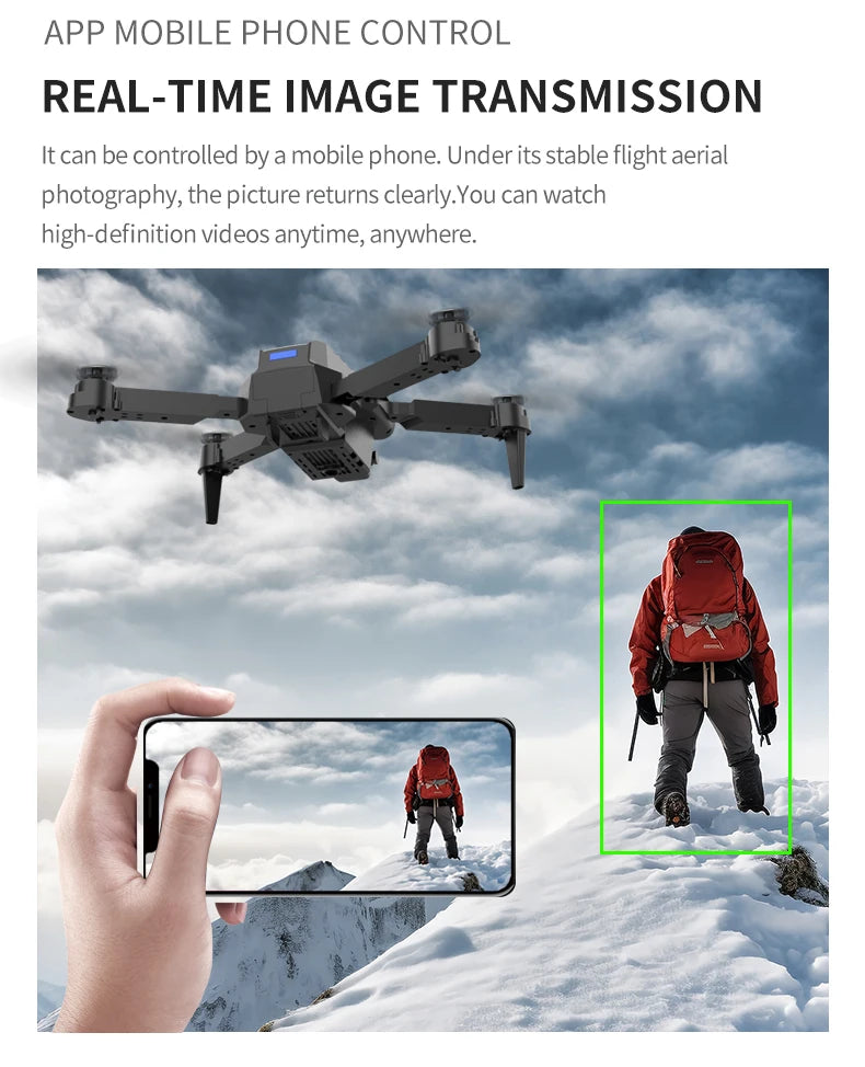 Nuevo Dron E99Pro RC 4K profesional con cÃ¡mara HD gran angular de 1080P helicÃ³ptero plegable WIFI FPV altura mantener juguete de regalo