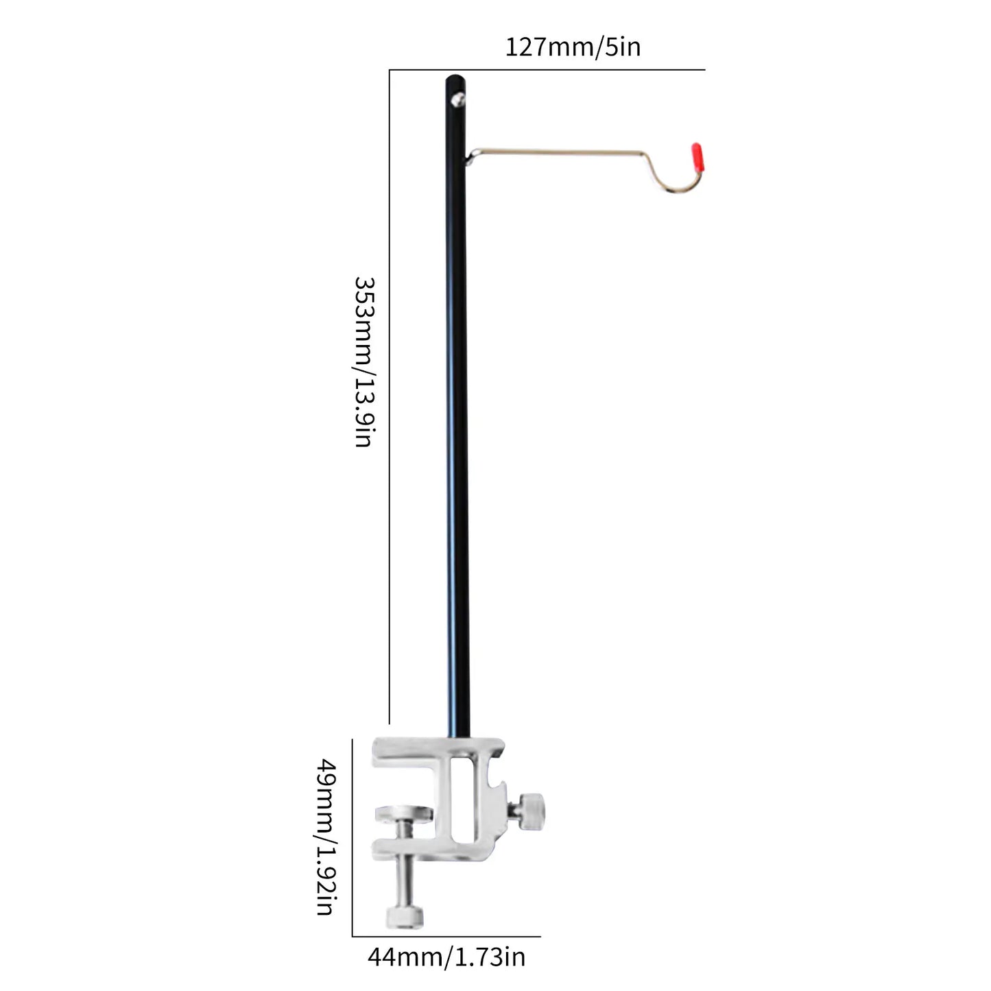 Poste de Luz Portátil para acampar y Clip de escritorio, soporte de aleación de aluminio para exteriores, soporte de luz de campamento de altura ajustable para acampar al aire libre