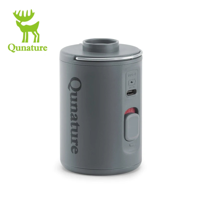 Qunature-inflador de bomba de aire eléctrica, Mini inflador de aire portátil, carga tipo C, balsa de piscina, bombas de cama de aire para acampar