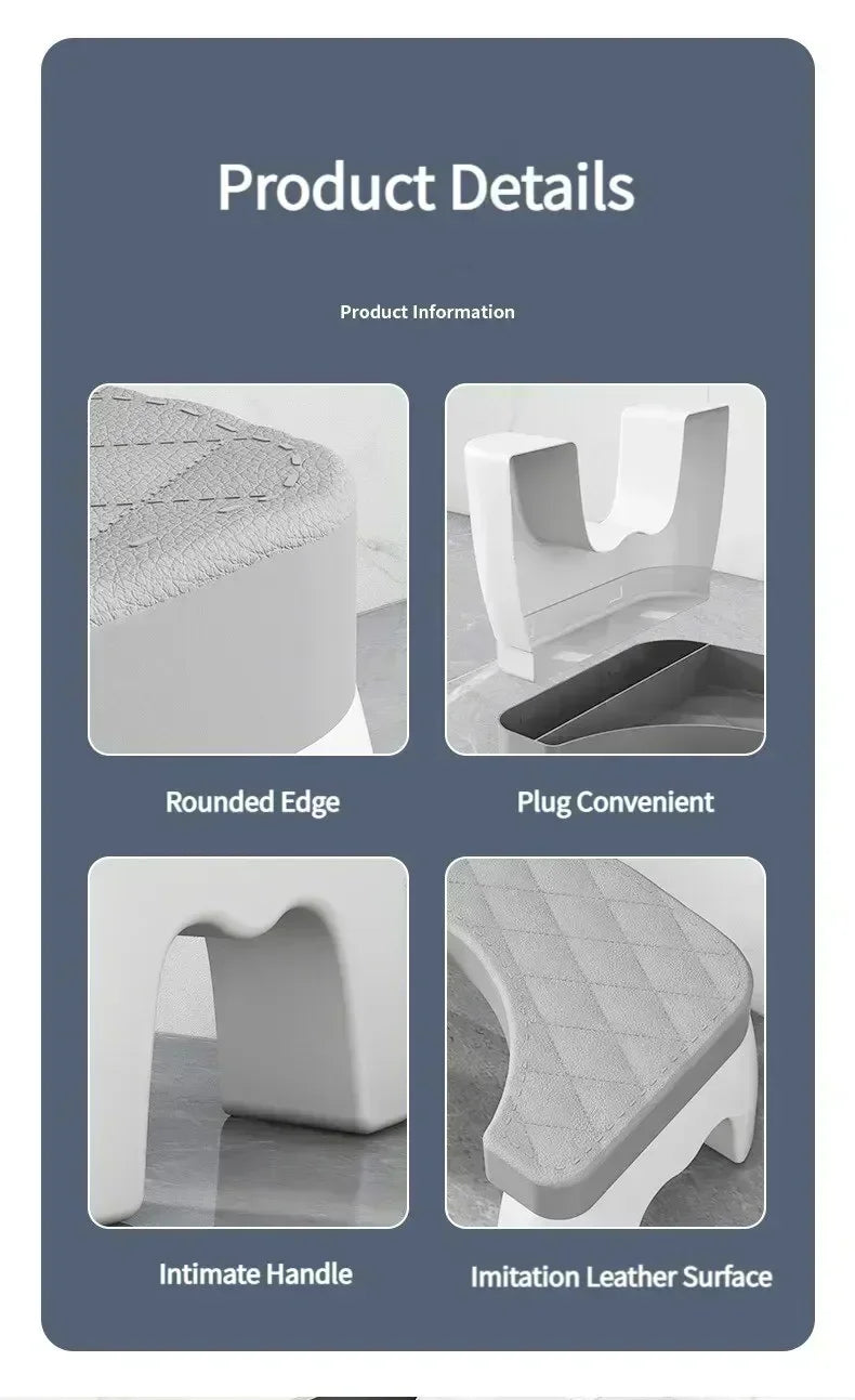 1 orinal en cuclillas impermeable, taburete para inodoro, taburete para pies, taburete para sentadillas para mujeres embarazadas, niÃ±os, adultos y personas mayores
