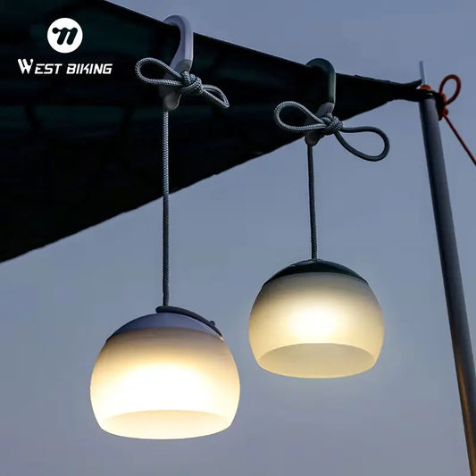 WEST BIKING-luz colgante para tienda de campaña, linternas portátiles para acampar, luz Led recargable por USB, lámpara de campamento para emergencias al aire libre