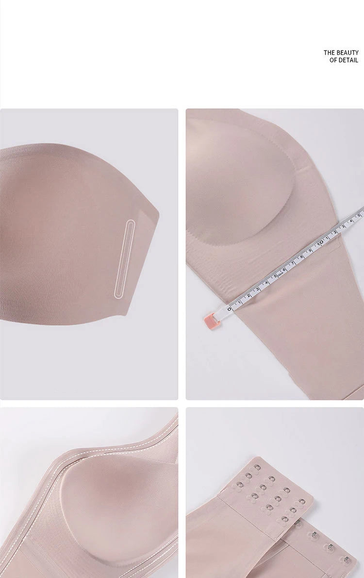 Sujetador adhesivo blanco sin tirantes, Push-Up, antideslizante, pecho pequeño, ligero, lencería Invisible Sexy para mujer, fiesta diaria, boda