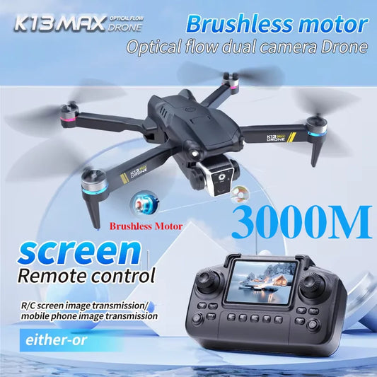 K13MAX Drone profesional RC 8K cÃ¡maras HD WIFI FPV altura mantener gesto fotografÃ­a plegable Quadcopter pantalla Control remoto juguete