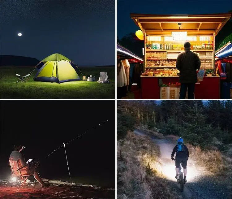 Luz LED recargable para acampar con absorción magnética, Banco de energía de doble uso, lámpara colgante, iluminación de emergencia