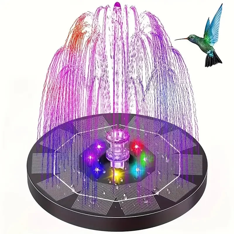 Bomba de fuente Solar LED de 3,5 W con 6 boquillas para estanque de baño de pájaros, acuario al aire libre, decoración de jardín, estanque, Patio, ciclismo acuático