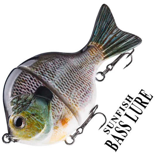 1 Uds 9CM 34,5G cebo deslizante de plÃƒÂ¡stico de una sola articulaciÃƒÂ³n Swimbait Sunfish pesca lubina seÃƒÂ±uelos
