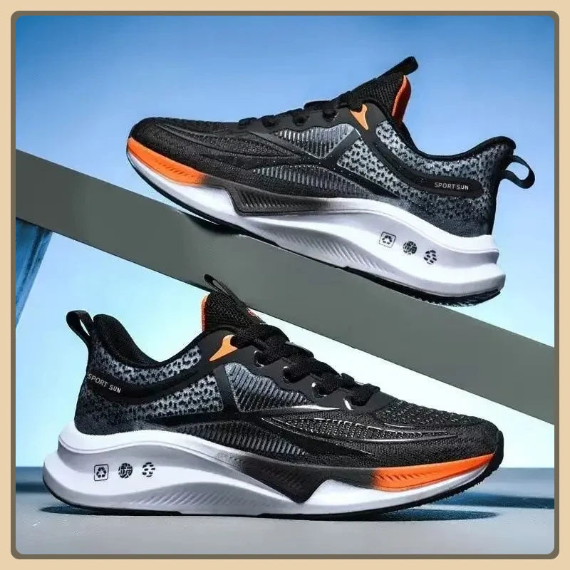 Zapatos para correr y caminar para hombre: zapatillas de tenis con cordones, ligeras, cómodas y transpirables