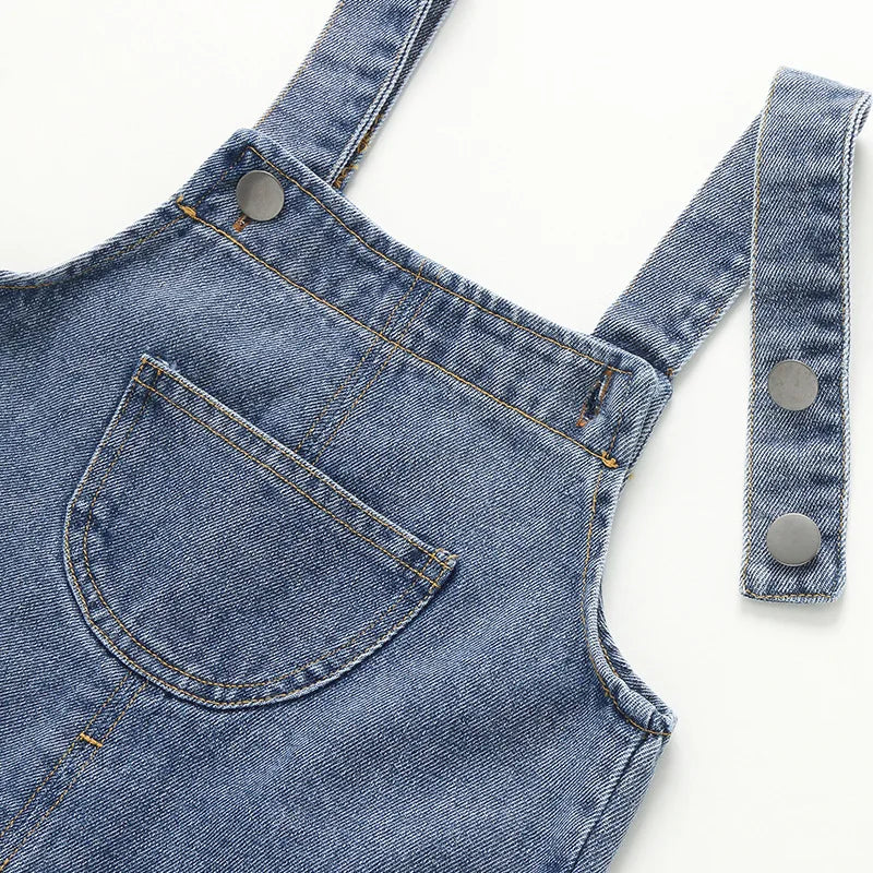 MILANCEL, recién llegado, ropa para niños, monos para bebés y niños, monos tipo overol de mezclilla para niños pequeños de estilo breve sólido
