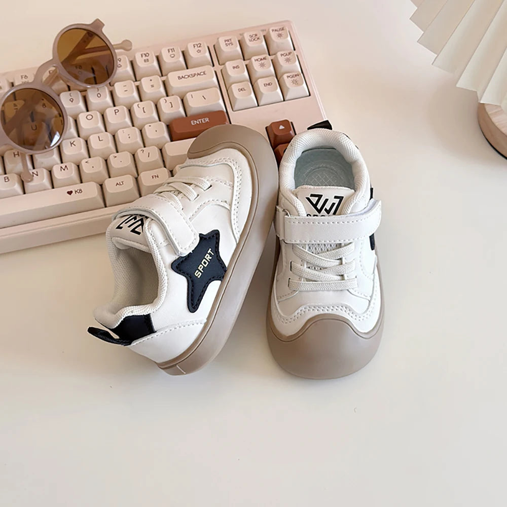 Zapatos deportivos de otoño para niños, zapatillas de deporte de moda para niño y niña, zapatillas ergonómicas de suela blanda para chico, zapatos para niño 2025