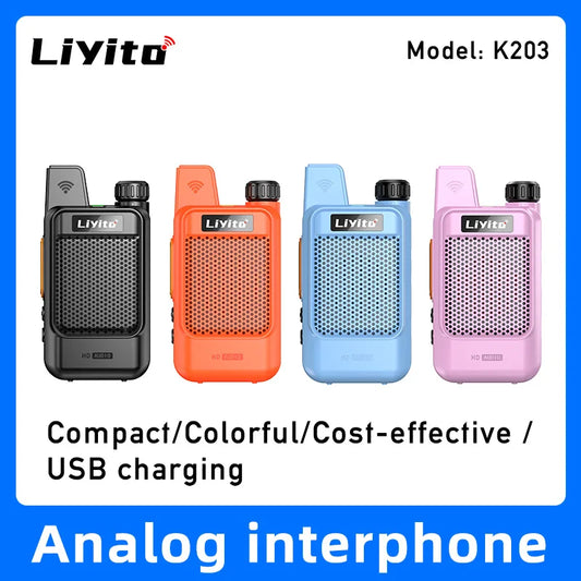 Mini Walkie Talkie UHF portátil, comunicación de largo alcance, radio analógica, camping, niños, hotel, comedor, belleza