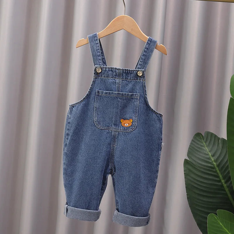 Monos de algodón suave para bebés, pantalones largos de dibujos animados para primavera y otoño, monos informales para niñas, ropa para niños, pantalones con tirantes