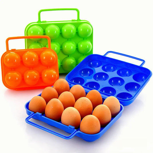 Caja de almacenamiento de huevos con rejilla 2/4/6/12, contenedor portÃ¡til para huevos para acampar al aire libre, caja para huevos de Picnic, estuche organizador de cocina