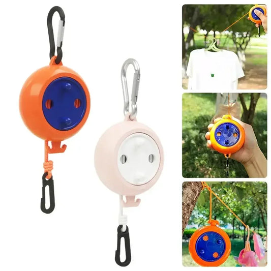 Tendedero retráctil portátil para viajes al aire libre, Camping, Hotel, resistente al viento, antideslizante, colgador de ropa de 10M, accesorios de cuerda de secado, 1 ud.