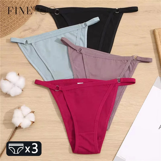 FINETOO 3 unids/set de bragas de algodÃ³n para mujer, ropa interior Sexy de cintura baja, M-2XL, calzoncillos de algodÃ³n para mujer, lencerÃ­a suave para mujer 2024