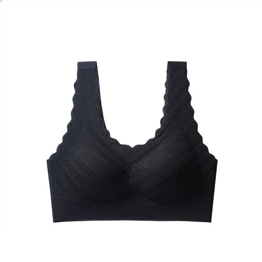 Sujetadores de reunión, sujetador de encaje de burbujas sin costuras, banda ancha, parte de atrás bonita, ropa interior push-up, Bralette, chaleco, Tops, sujetador para mujer