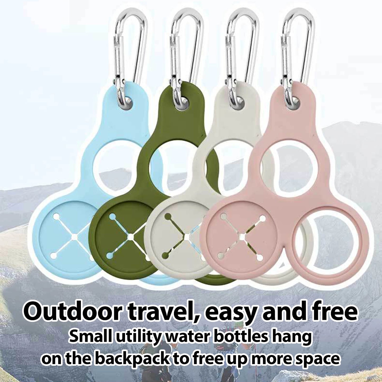 Mosquetón portátil 3 en 1, gancho de silicona duradero para acampar, viajes en bicicleta, supervivencia salvaje, pesca, ganchos para mochila al aire libre, 1/2/5 Uds.