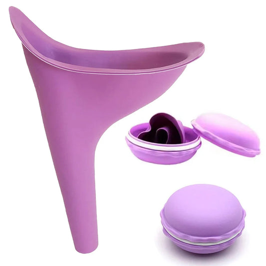 Embudo de urinario femenino de viaje para mujer, urinario de emergencia con caja de almacenamiento para viajes al aire libre, viajes en coche, festivales, Camping, 1 Uds.