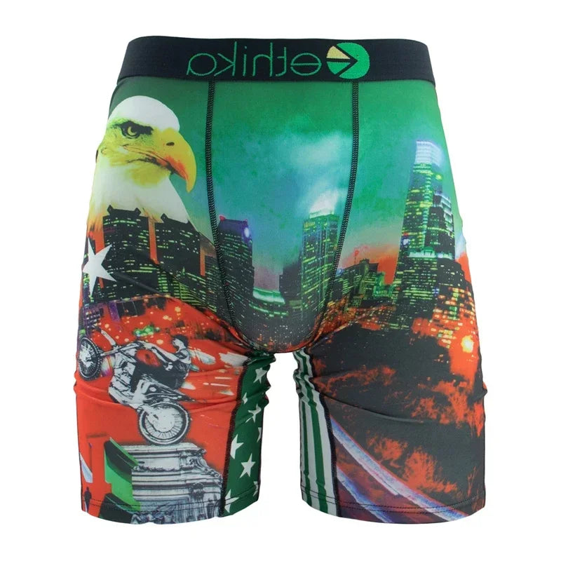 ETHIKA ropa interior 1 Uds. Boxershorts estampados sexis para hombre bañadores transpirables para hombre de talla grande S-3XL calzoncillos de natación para hombre bragas para hombre