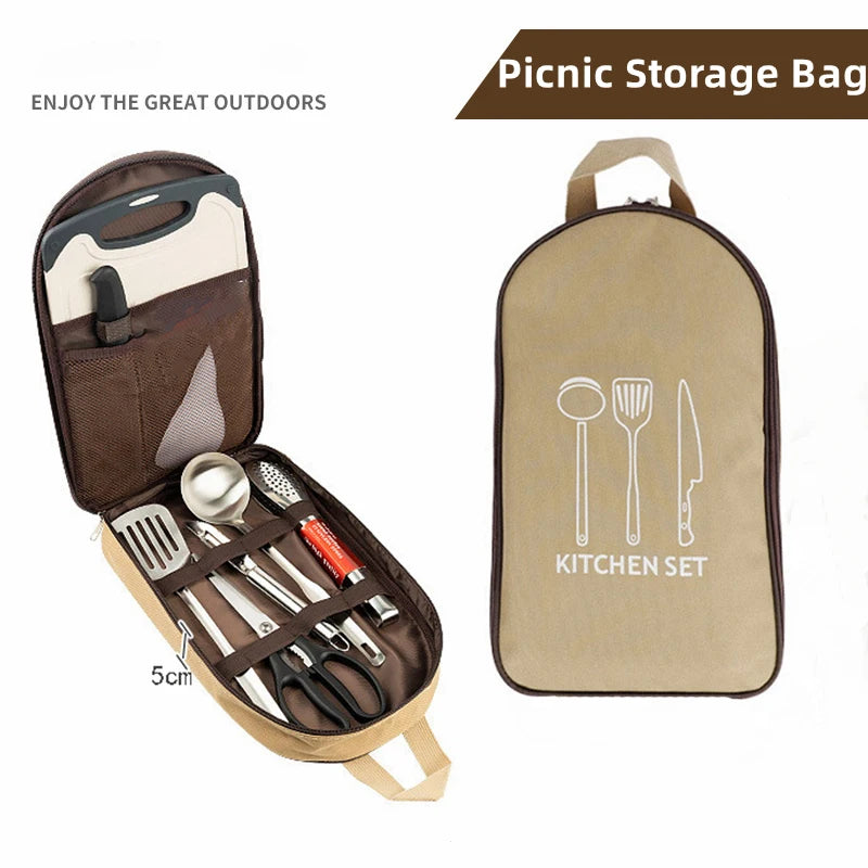 Bolsa de almacenamiento de Sierra Bowl Oxford, vajilla impermeable, tazas, Estuche de transporte, organizador para acampar al aire libre, viaje, barbacoa, bolsa de Picnic