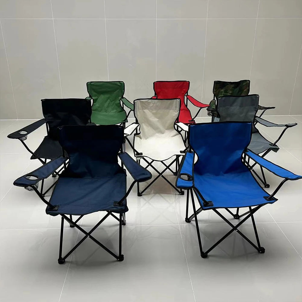 Silla plegable para exteriores, silla de Camping con portabotellas, sillas de tela Oxford para Picnic, sillas portÃ¡tiles para pesca en la playa, silla para exteriores