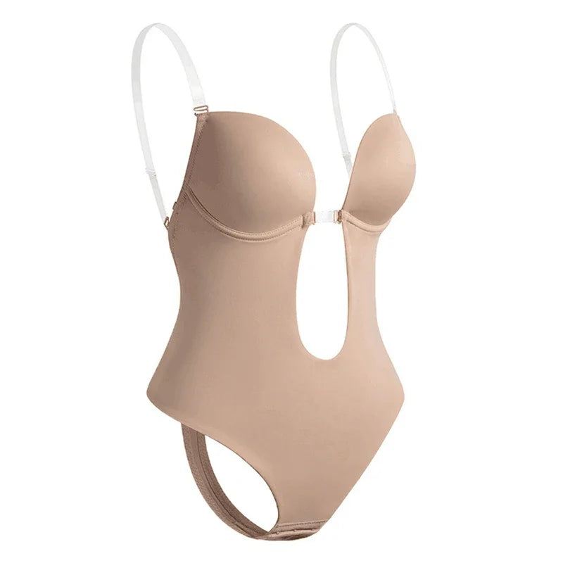 Sujetador moldeador de cuerpo completo para mujer, Body sin espalda, Tanga, moldeadores invisibles, Control de barriga, fajas, funda, ropa interior adelgazante