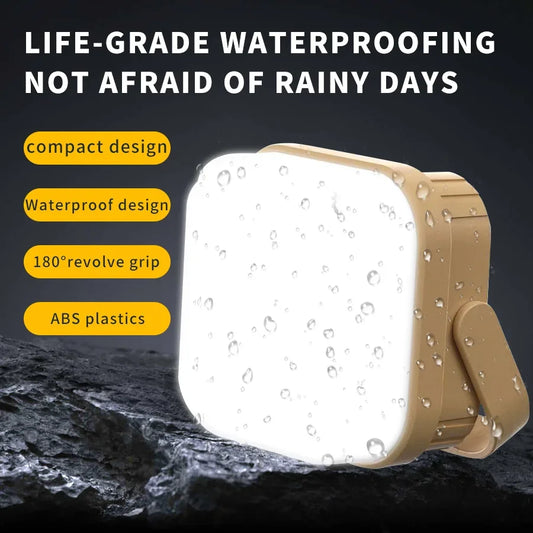 Mini luz portátil para acampar, lámpara recargable por USB, ABS, linterna de emergencia para exteriores, luz nocturna, 3 modos de iluminación, linterna para senderismo