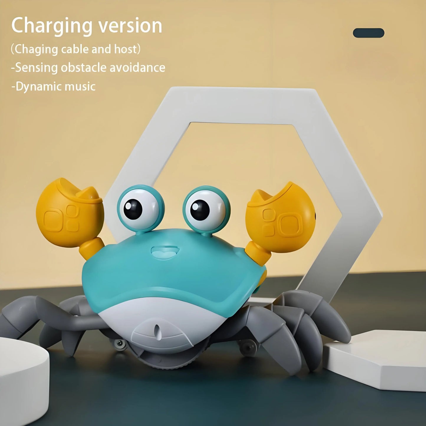 1Pc Escape Cangrejo funciÃ³n de detecciÃ³n automÃ¡tica niÃ±os arrastrÃ¡ndose evitando obstÃ¡culos mascota electrÃ³nica con mÃºsica