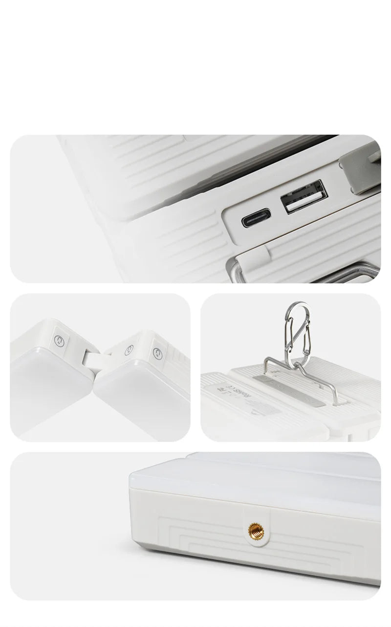 Naturehike-luz LED para tienda de campaña, linterna portátil recargable, lámpara de trabajo, iluminación de mantenimiento al aire libre, luz plegable tipo C