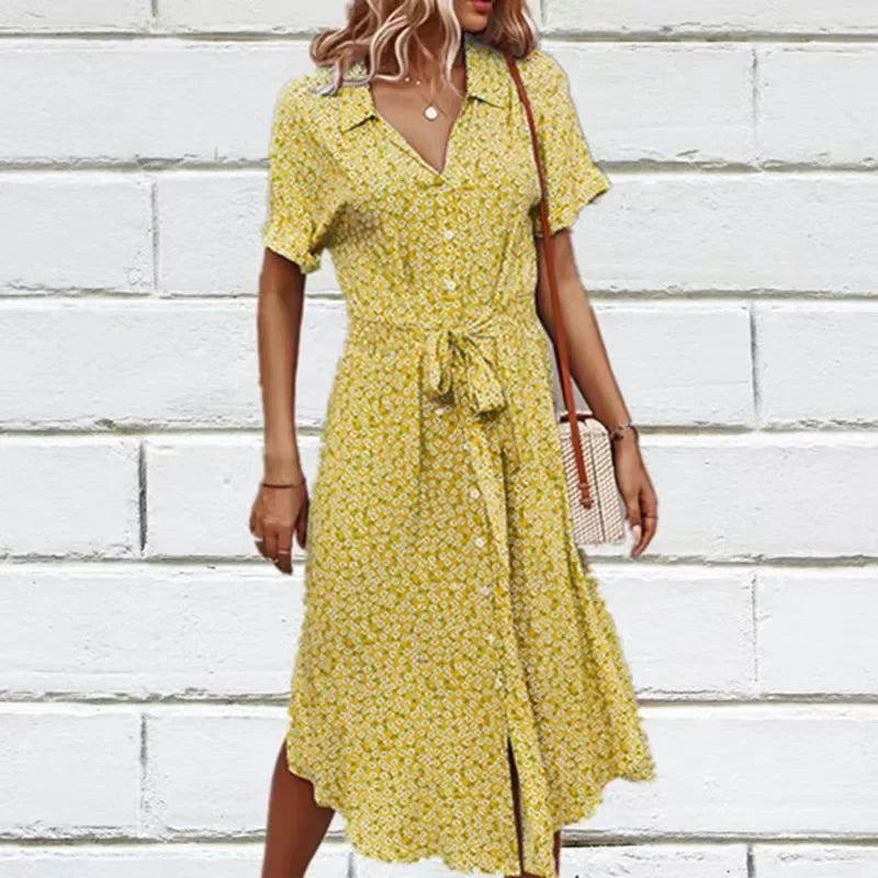 022Vestido Amazon Independent Station Venta rápida Estilo de vacaciones casual Primavera Verano Falda de dobladillo ancho sexy