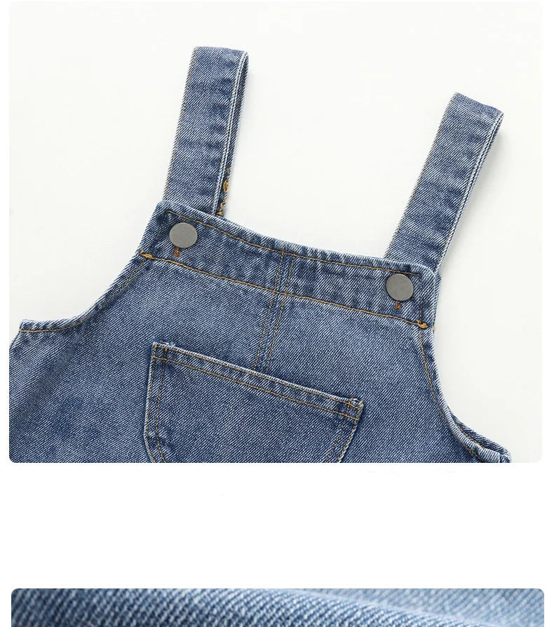 MILANCEL, recién llegado, ropa para niños, monos para bebés y niños, monos tipo overol de mezclilla para niños pequeños de estilo breve sólido