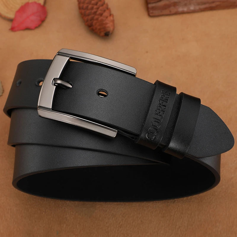 CinturÃ³n de cuero genuino de alta calidad para hombre, cinturones de diseÃ±ador de lujo, correa de moda de piel de vaca para hombre, pantalones vaqueros para hombre vaquero