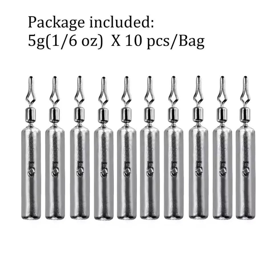 10 unids/lote, plomos de peso para pesca, 3,5g, 5g, 7g, 10g, 14g, cebo suave, accesorios para aparejos de pesca de lubina, conector de gancho de plomos de lÃ­nea