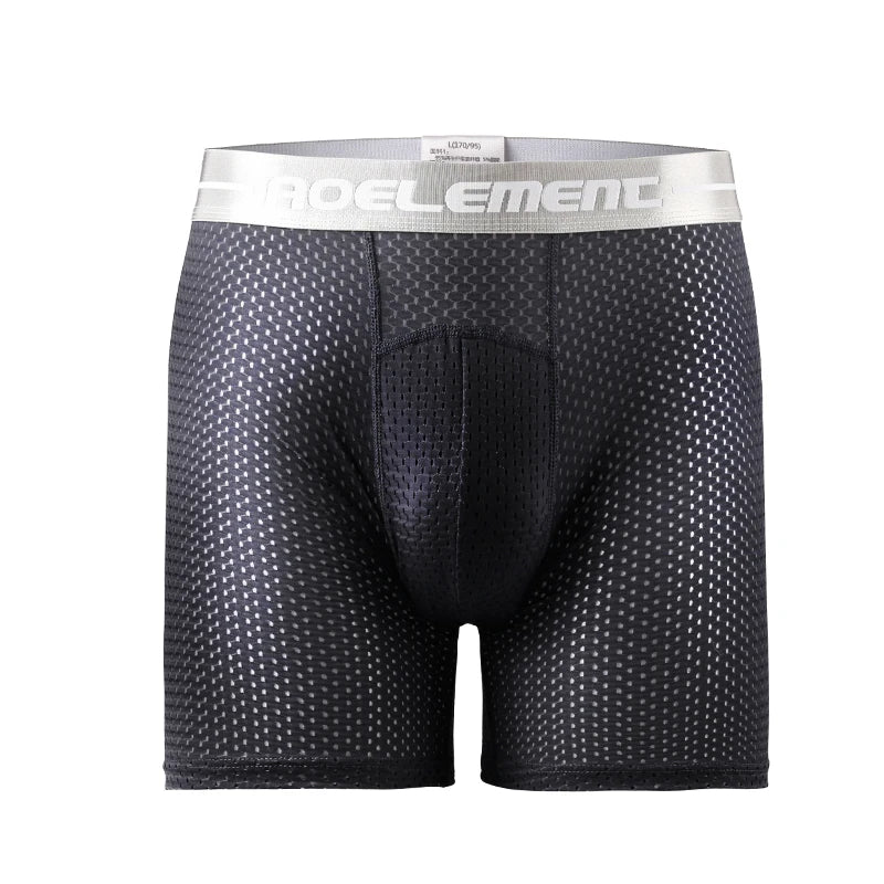 Ropa interior deportiva Extra larga para hombre, bóxer para correr, antidesgaste, piernas de gran tamaño, seda de hielo, suelto, 100kg, Fat Guy, cuatro esquinas
