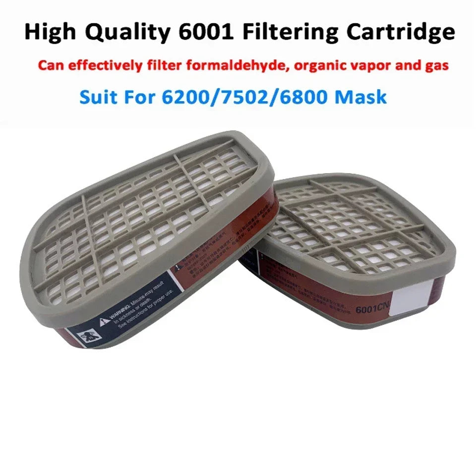 Caja de cartuchos 6001/6002/6006, filtro 5N11, juego de cubierta 501 para 3m, 6200/7502/6800, mÃƒÂ¡scara de Gas y polvo, respirador quÃƒÂ­mico, pintura y pulverizaciÃƒÂ³n