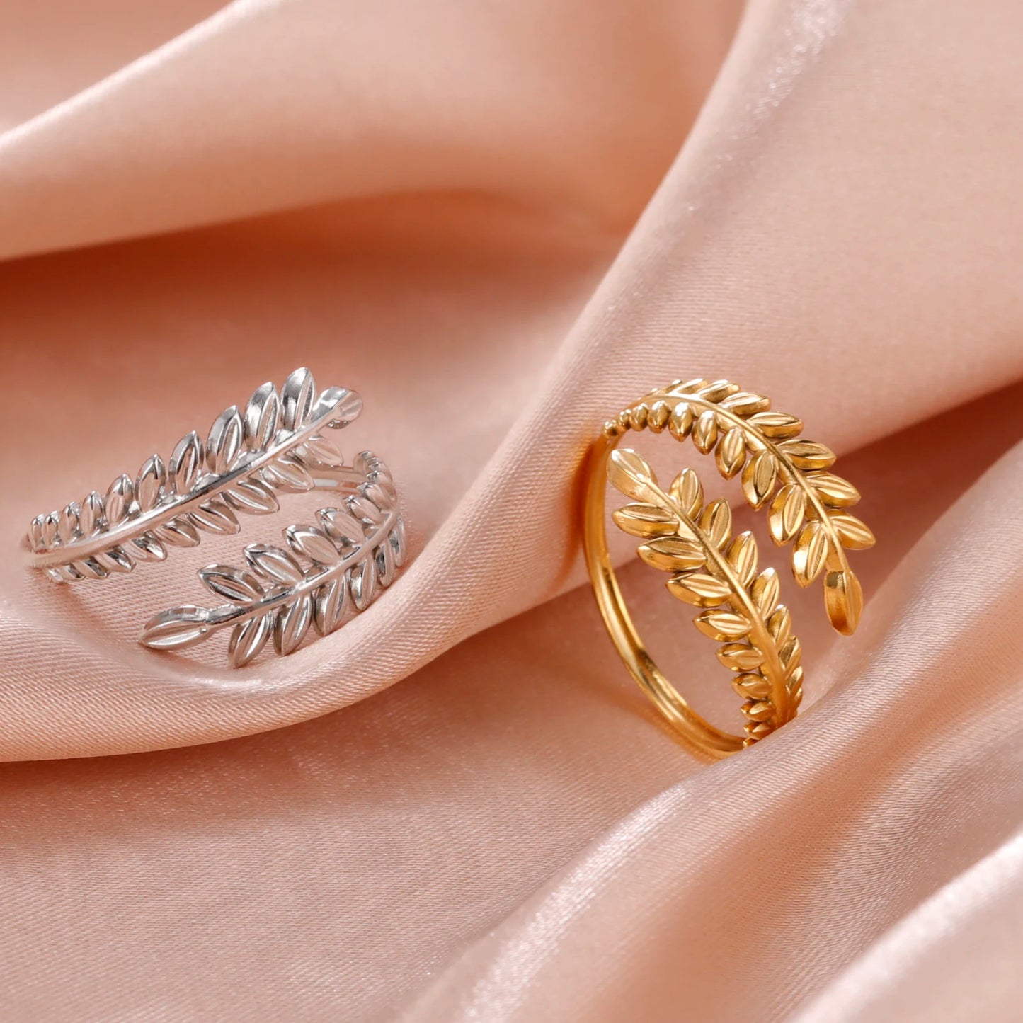 Skyrim-anillos de acero inoxidable para mujer, corazÃ³n geomÃ©trico, estÃ©tico, ajustable, abierto, joyerÃ­a de fiesta, regalos al por mayor