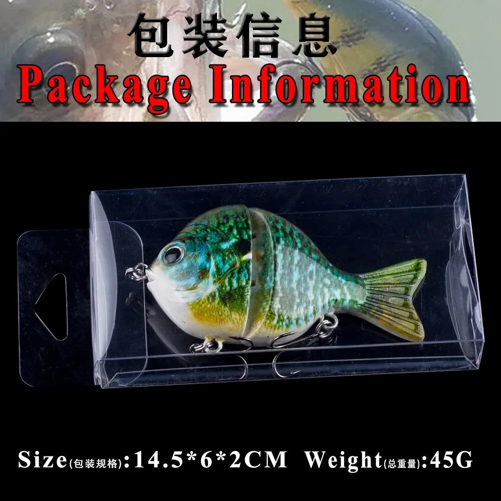 1 Uds 9CM 34,5G cebo deslizante de plÃƒÂ¡stico de una sola articulaciÃƒÂ³n Swimbait Sunfish pesca lubina seÃƒÂ±uelos