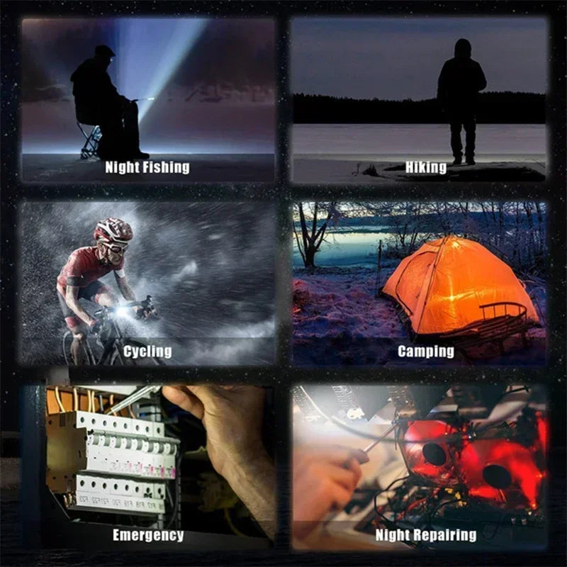 Llavero con luz Mini linterna multifuncional para acampar, LED recargable por USB, portátil, brillante, COB, Clip de bolsillo, linterna para trabajo al aire libre